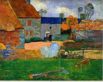 Paul Gauguin : The Blue Roof